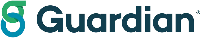 Guardian company logo with stylized green and blue 'G' symbol to the left of the word 'Guardian' in dark font.